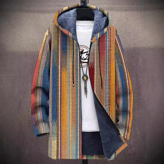 Marigold | Cardigan con cappuccio dal motivo artigianale