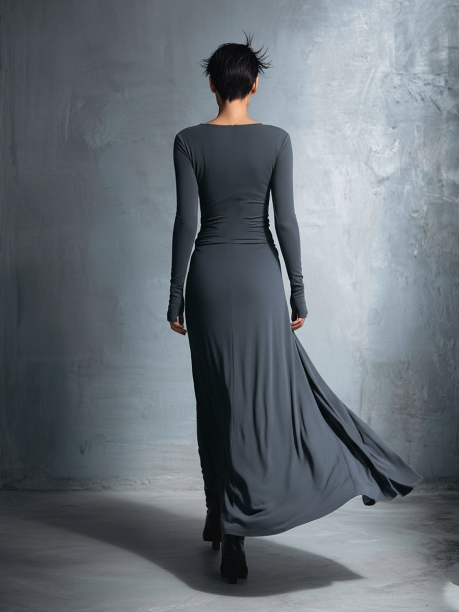 Naiara ❘ Abito maxi con nodo laterale