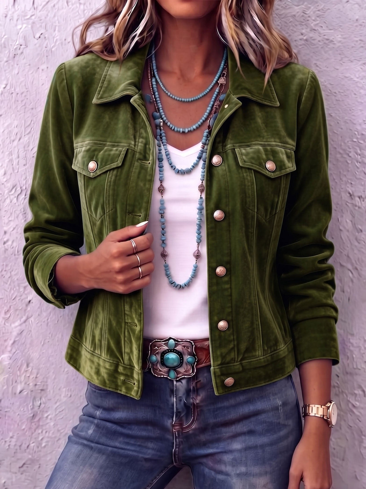 Diana | Giacca in Velluto Boho d'Ispirazione Vintage