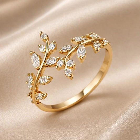 Anello a Vite in Oro Bianco con Zirconia