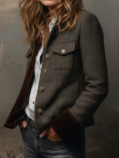 Dolores | Blazer spigato con bordo a contrasto