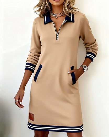 Dorellia | Abito casual a maniche lunghe con zip