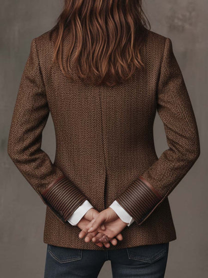 Gisela | Blazer con Pannelli a Spina di Pesce
