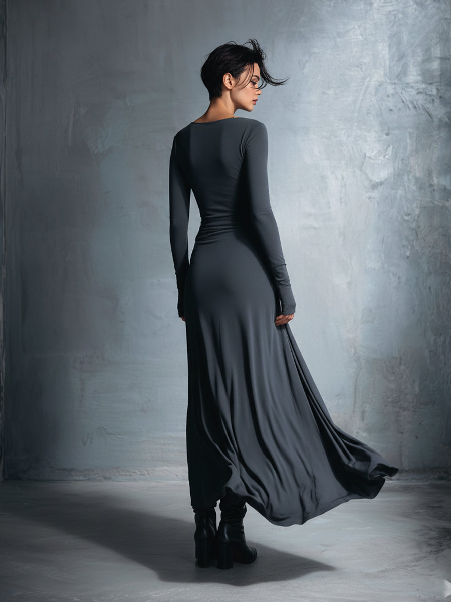 Naiara ❘ Abito maxi con nodo laterale