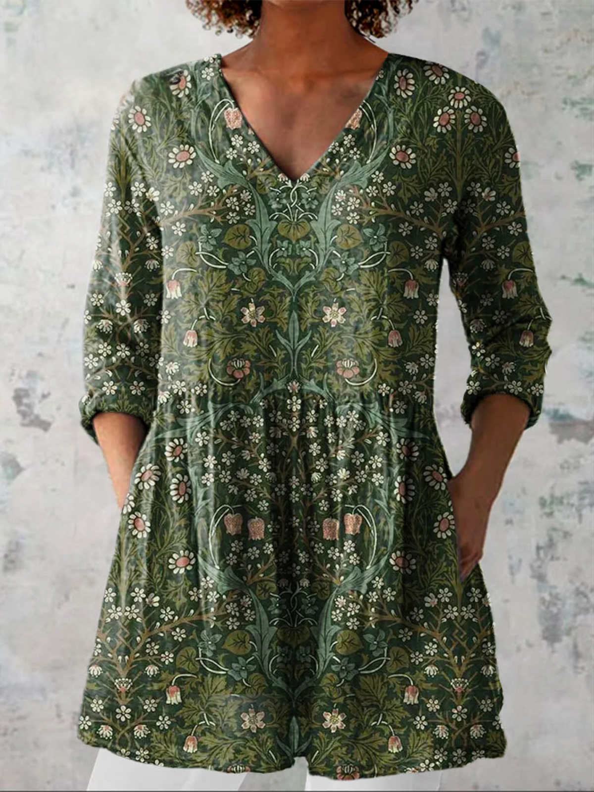 Julie | Blusa Lunga con Scollo a V
