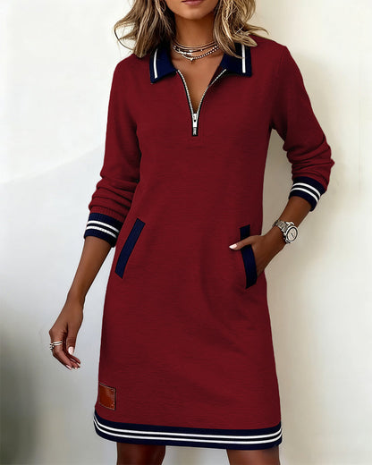 Dorellia | Abito casual a maniche lunghe con zip