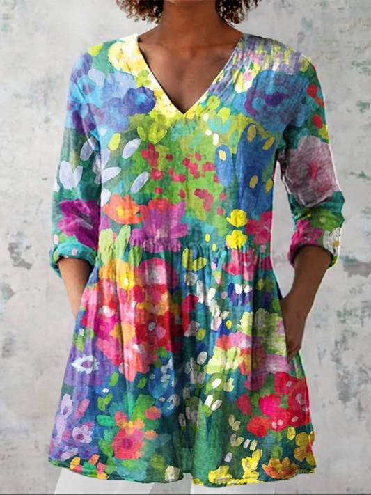 Maelle | Blusa Lunga con Scollo a V