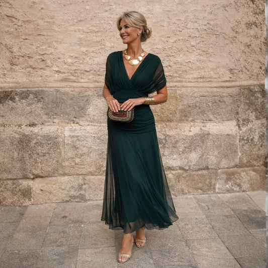 Mikaela | Vestito maxi con spalle scoperte