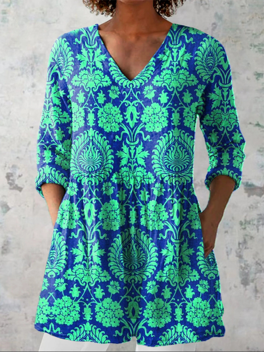 Ines | Blusa Lunga con Scollo a V