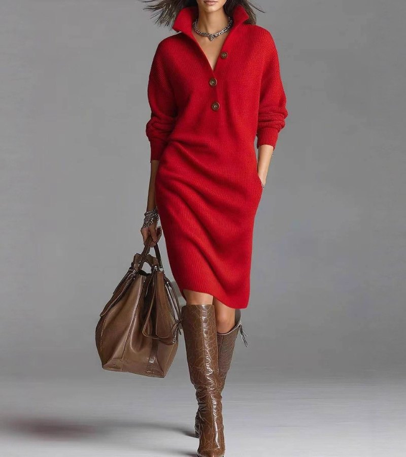 Damaris | Vestito in maglia caldo, elegante e confortevole.