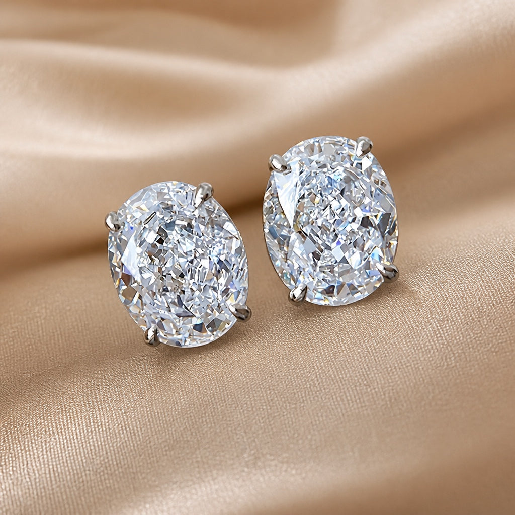 Orecchini Eterni in Oro Bianco con Zirconia