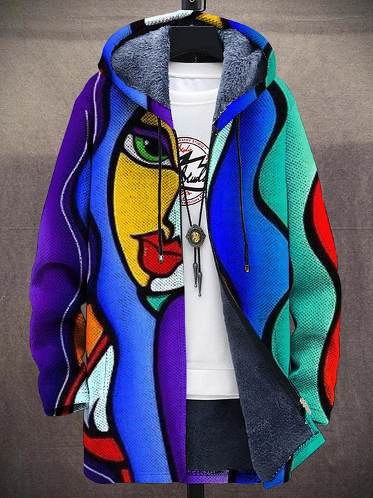 Cormac | Cardigan con cappuccio dal design artistico