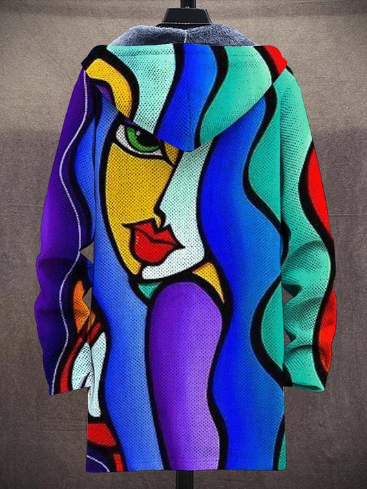 Cormac | Cardigan con cappuccio dal design artistico