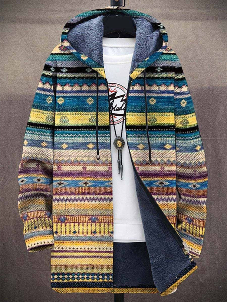Marigold | Cardigan con cappuccio dal motivo artigianale