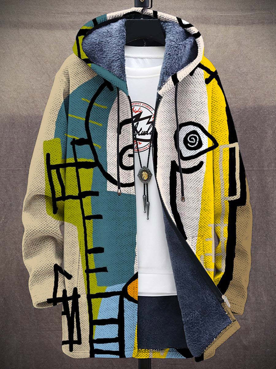 Gareth | Cardigan con cappuccio artistico