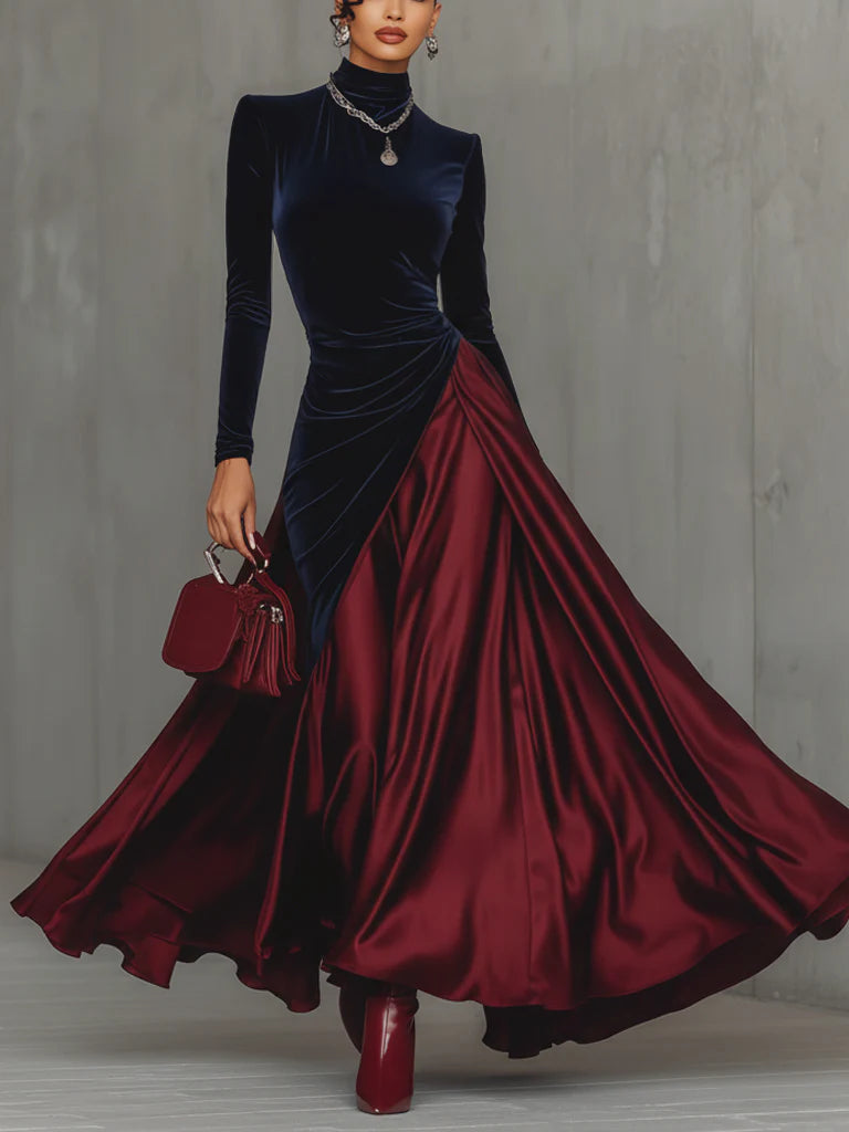 Lucrèce | Vestito lungo bicolore