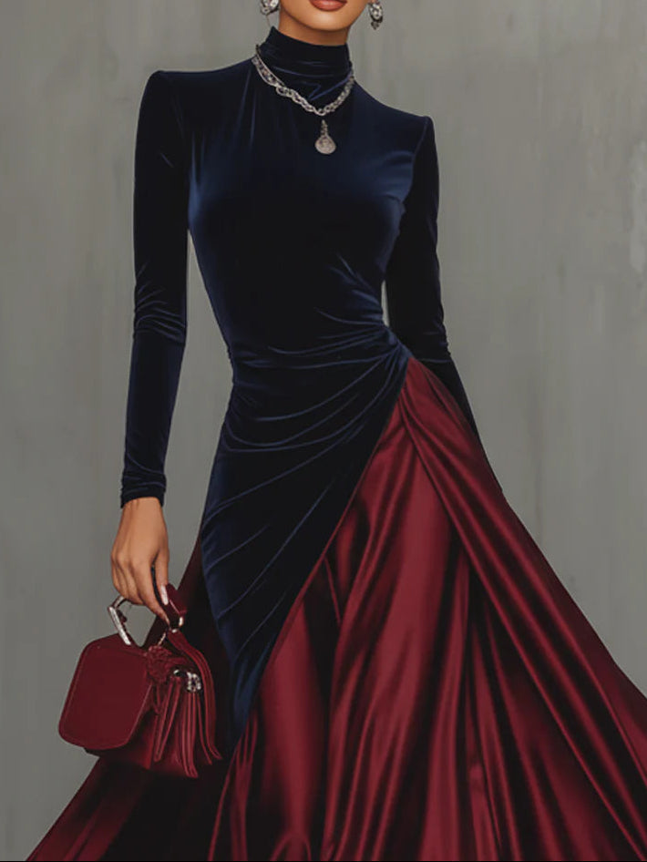 Lucrèce | Vestito lungo bicolore