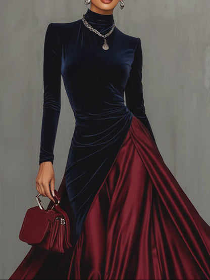 Lucrèce | Vestito lungo bicolore