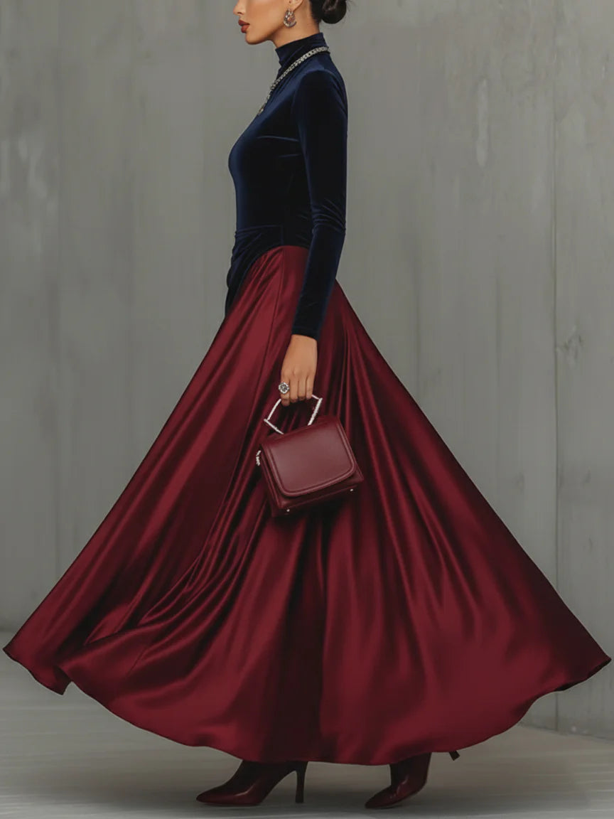 Lucrèce | Vestito lungo bicolore