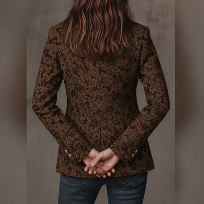 Estela | Blazer Sciancrato in Jacquard Paisley