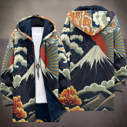 Ezra | Cardigan dal design artistico con cappuccio