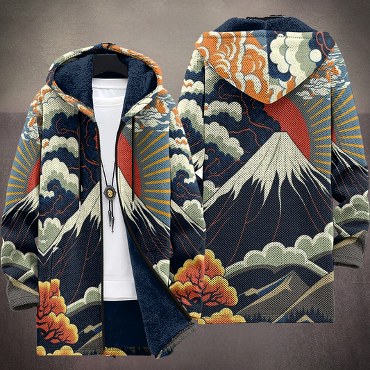 Ezra | Cardigan dal design artistico con cappuccio