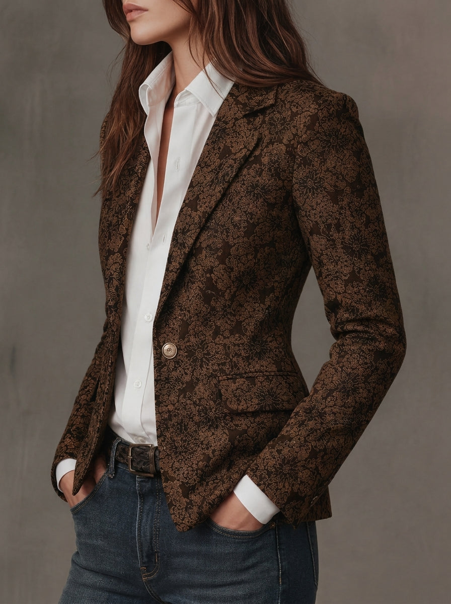 Antonia | Blazer in jacquard con motivo paisley