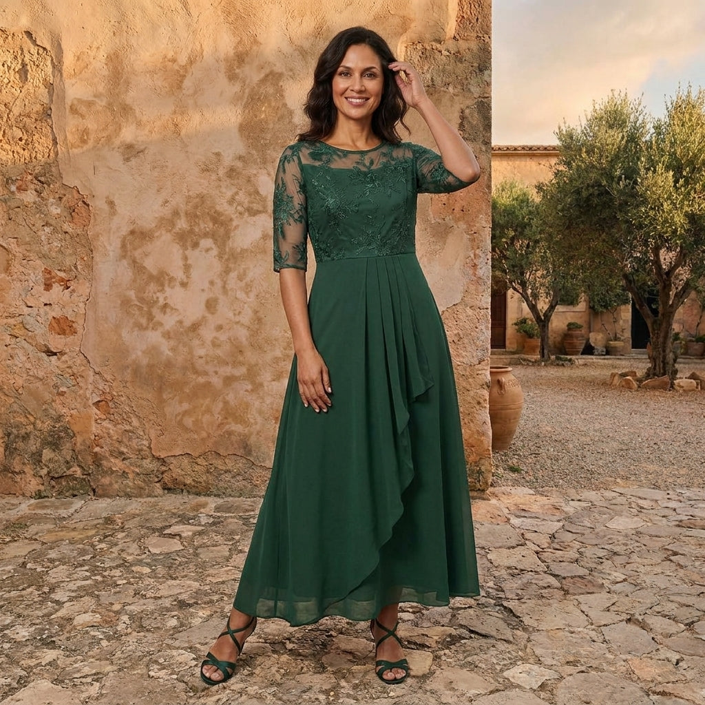 LOLA CASTELL | VESTITO ELEGANTE IN CHIFFON