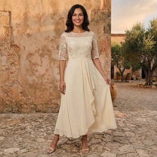 LOLA CASTELL | VESTITO ELEGANTE IN CHIFFON