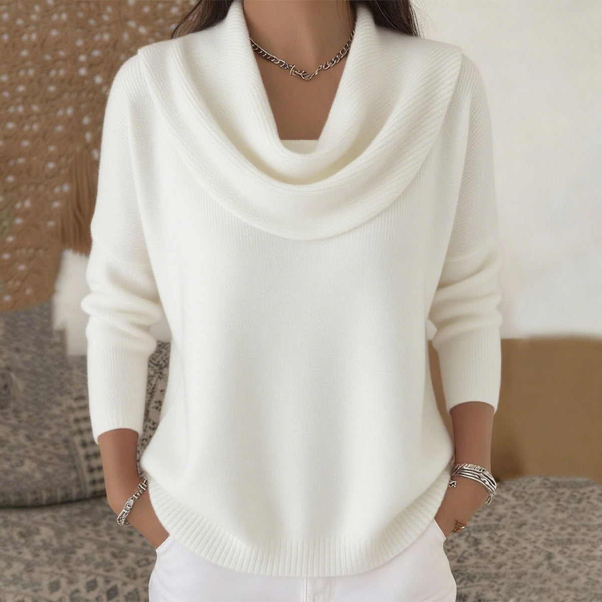 Vivienne | Maglione In Maglia Con Collo A Cappuccio