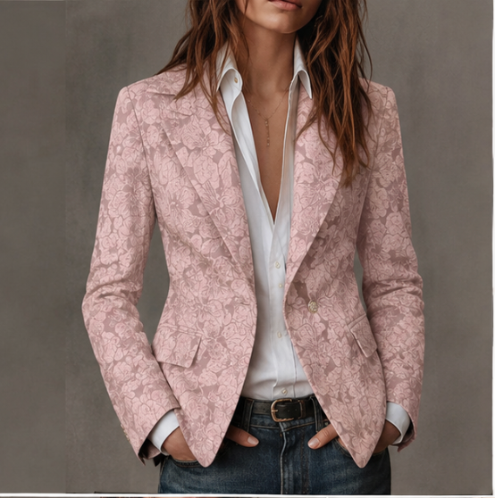 Estela | Blazer Sciancrato in Jacquard Paisley