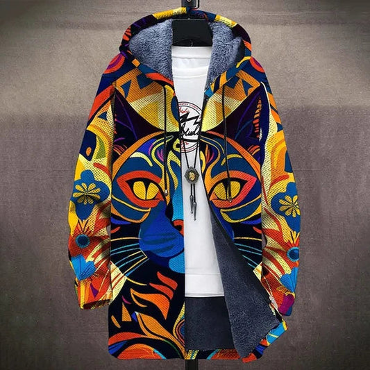 Griffin | Cardigan con cappuccio dal design artistico