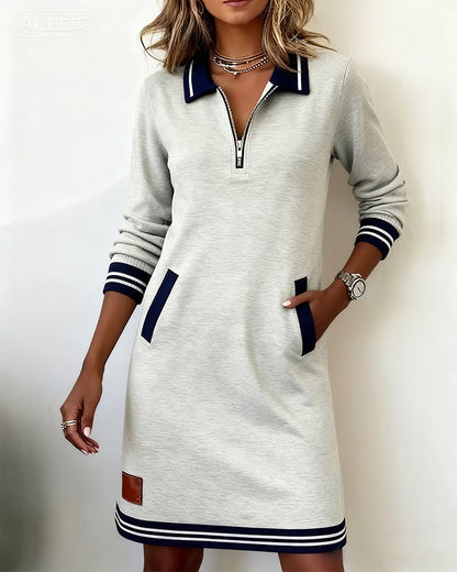 Dorellia | Abito casual a maniche lunghe con zip