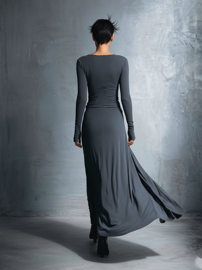 Naiara ❘ Abito maxi con nodo laterale