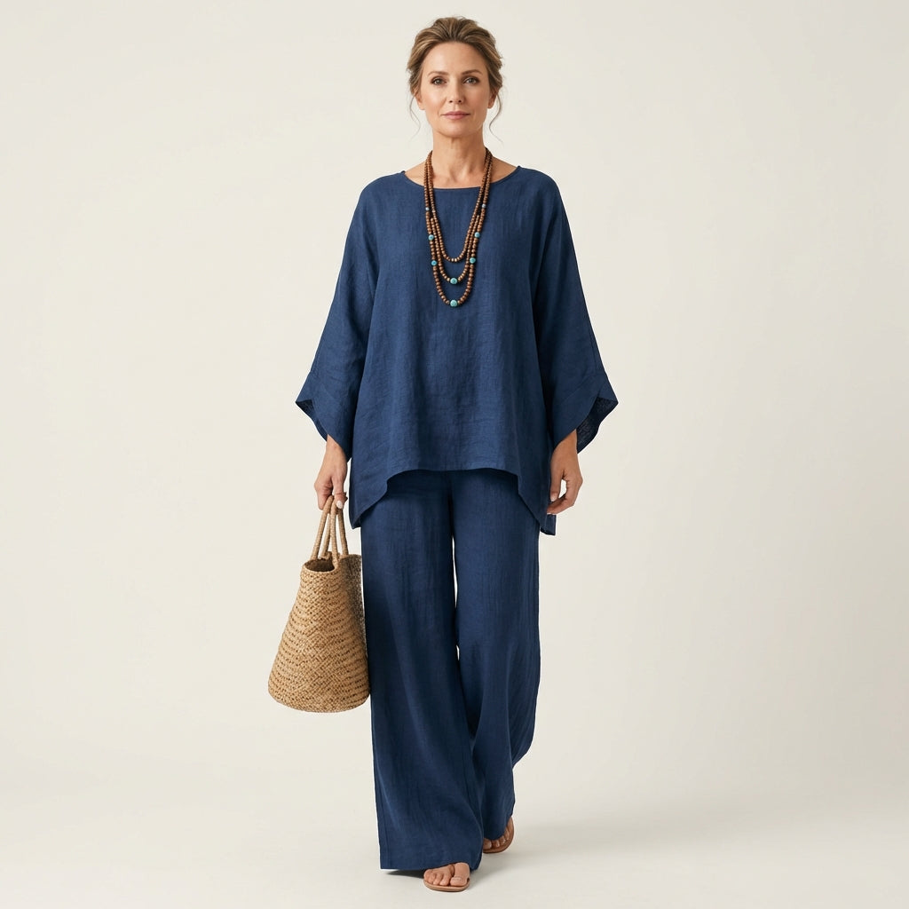Completo boho in lino