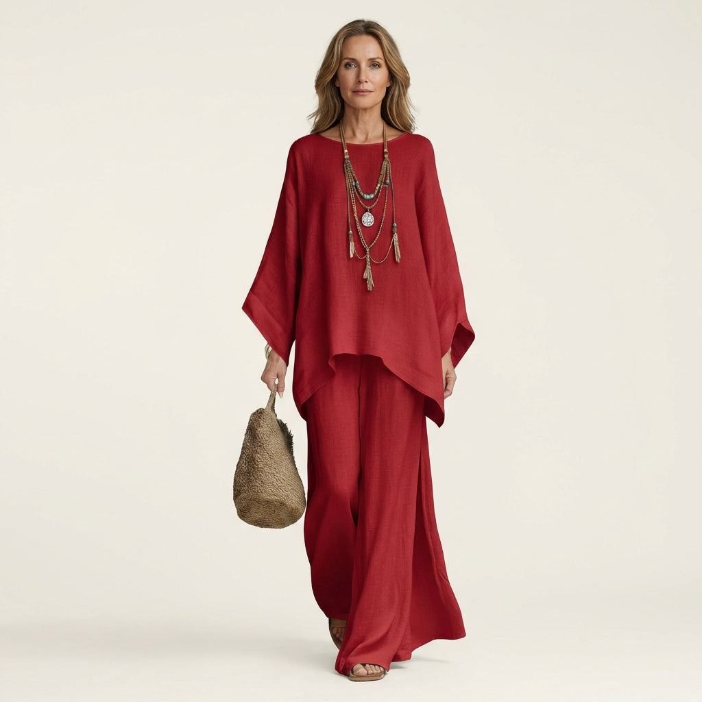 Completo boho in lino