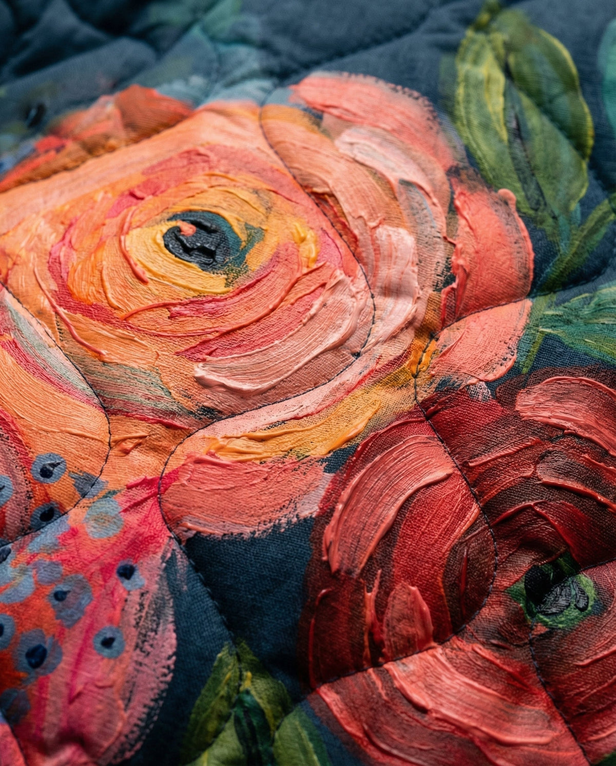 Remedios | Giacca Trapuntata Vintage con Stampa Floreale