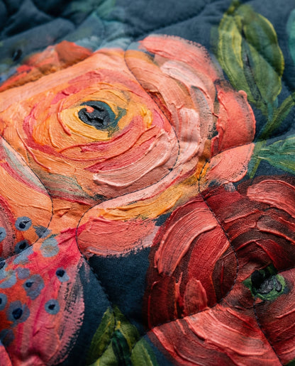 Remedios | Giacca Trapuntata Vintage con Stampa Floreale