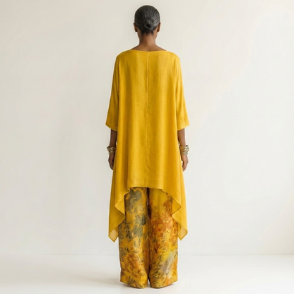 Completo asimmetrico in cotone-seta
