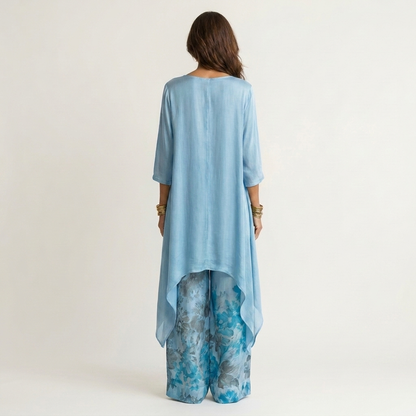 Completo asimmetrico in cotone-seta