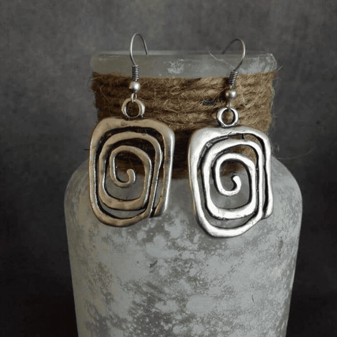 Orecchini a Spirale in Argento d'Epoca