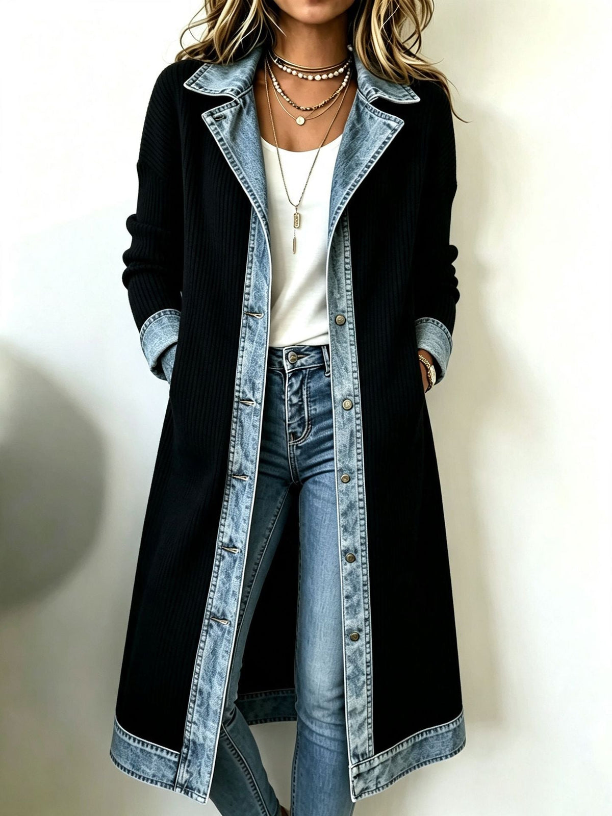 Riley | Cardigan Lungo in Maglia Casual
