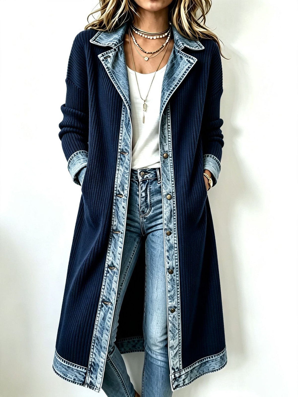 Riley | Cardigan Lungo in Maglia Casual