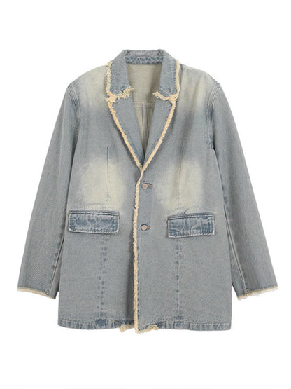 Beatriz | Blazer Vintage con Bordi Sfrangiati