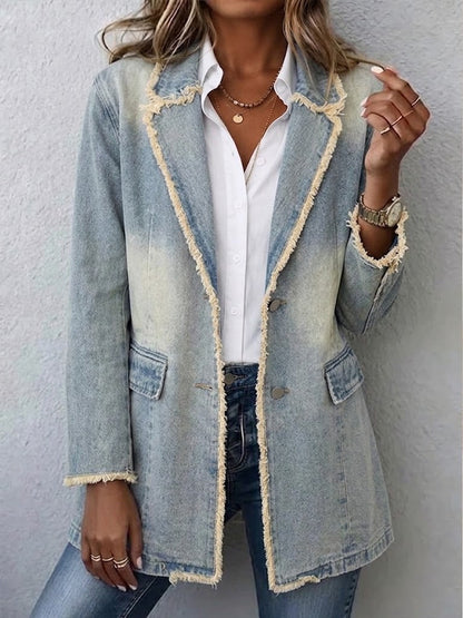 Beatriz | Blazer Vintage con Bordi Sfrangiati
